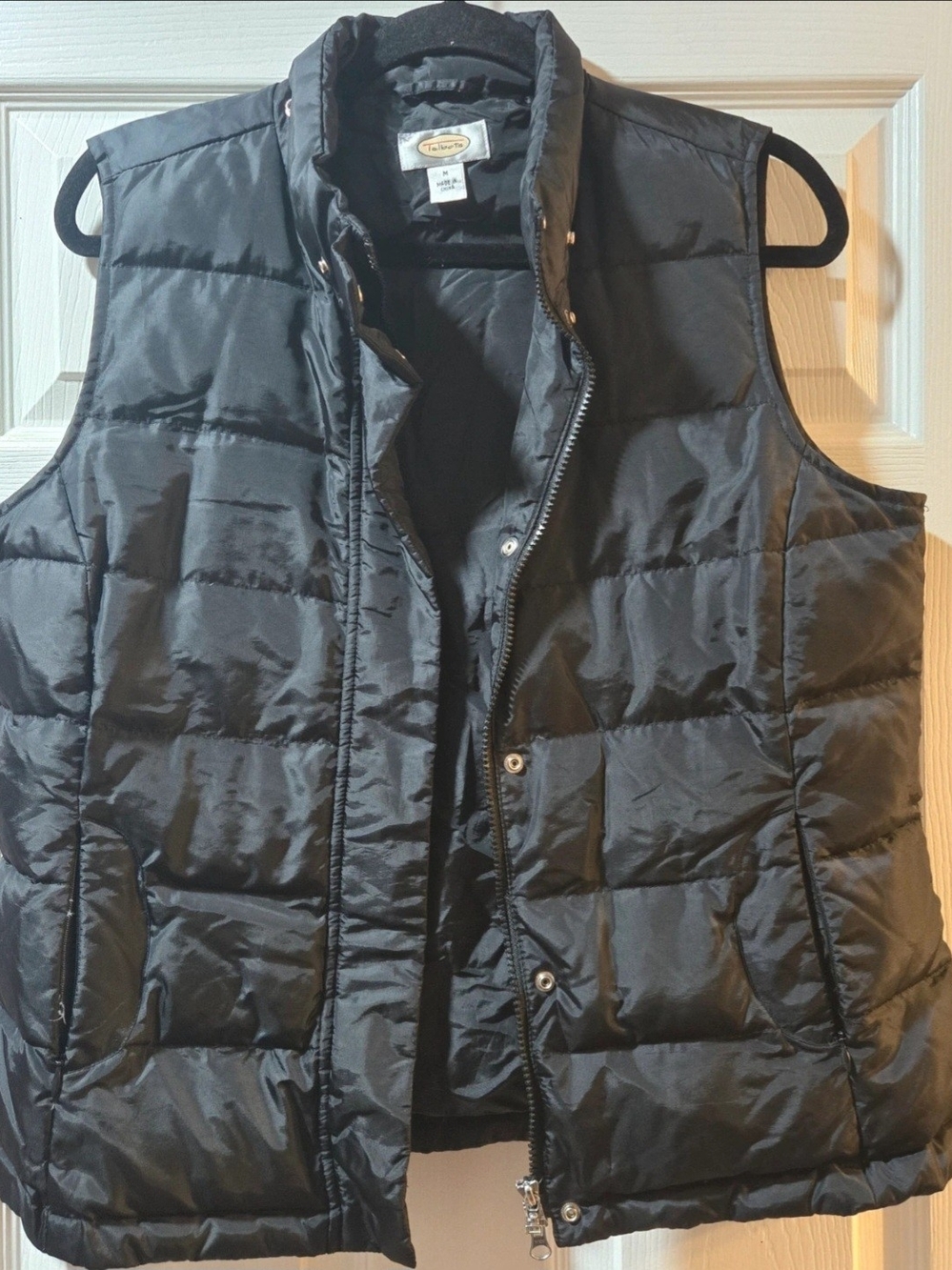 Talbots Black Quilted Puffer Vest